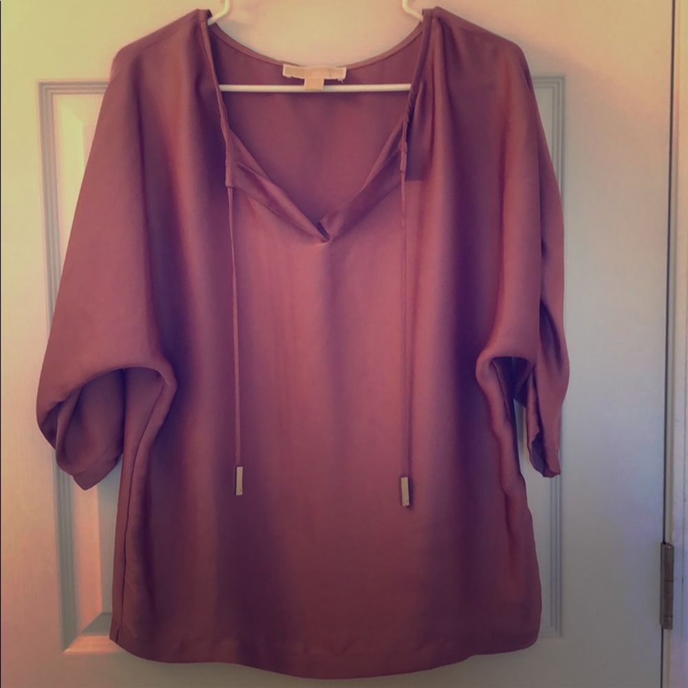 Lilac silk-feeling Michael kors blouse💜